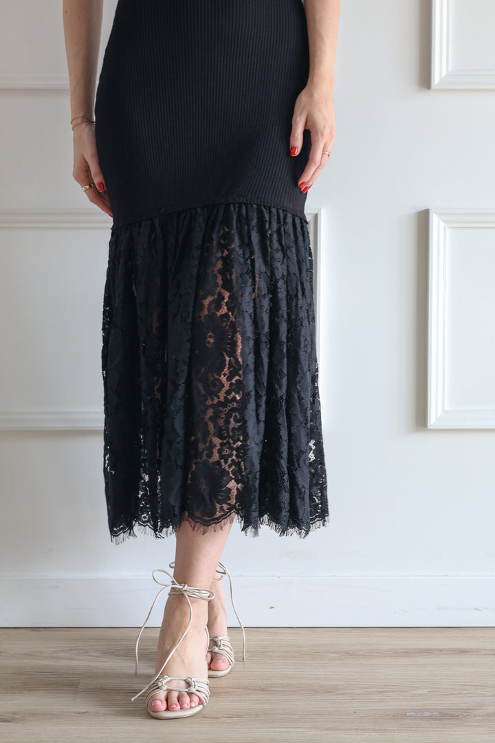 Onyx Lace Knit Midi