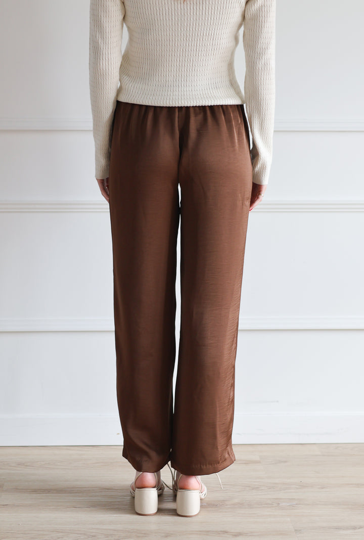 Caramel Satin Pants