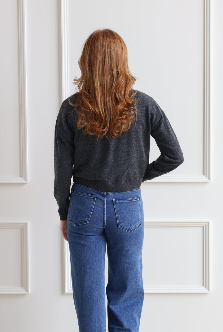Vero Moda | Marina O Neck Cardigan - Dark Grey
