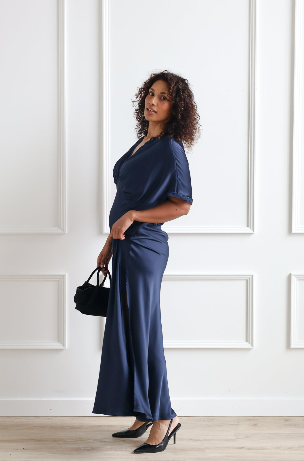Kimono Navy Lace Maxi