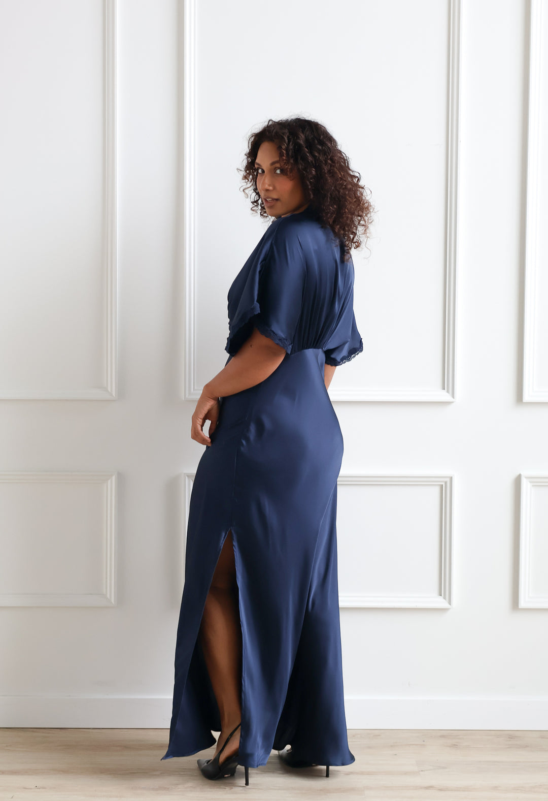Kimono Navy Lace Maxi