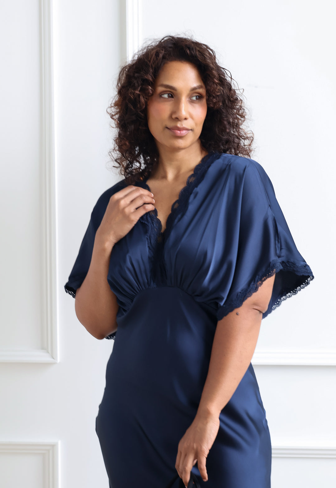 Kimono Navy Lace Maxi