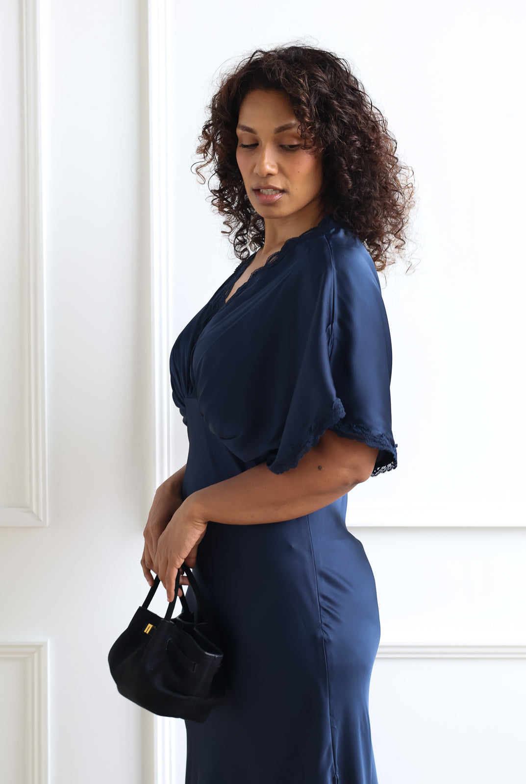 Kimono Navy Lace Maxi