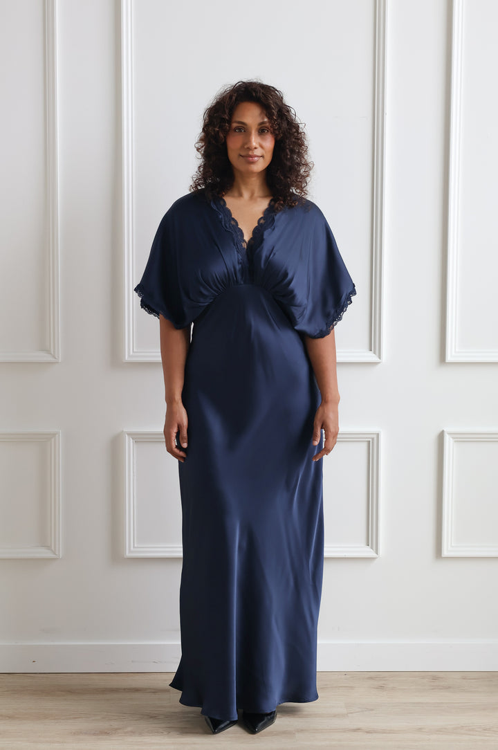 Kimono Navy Lace Maxi