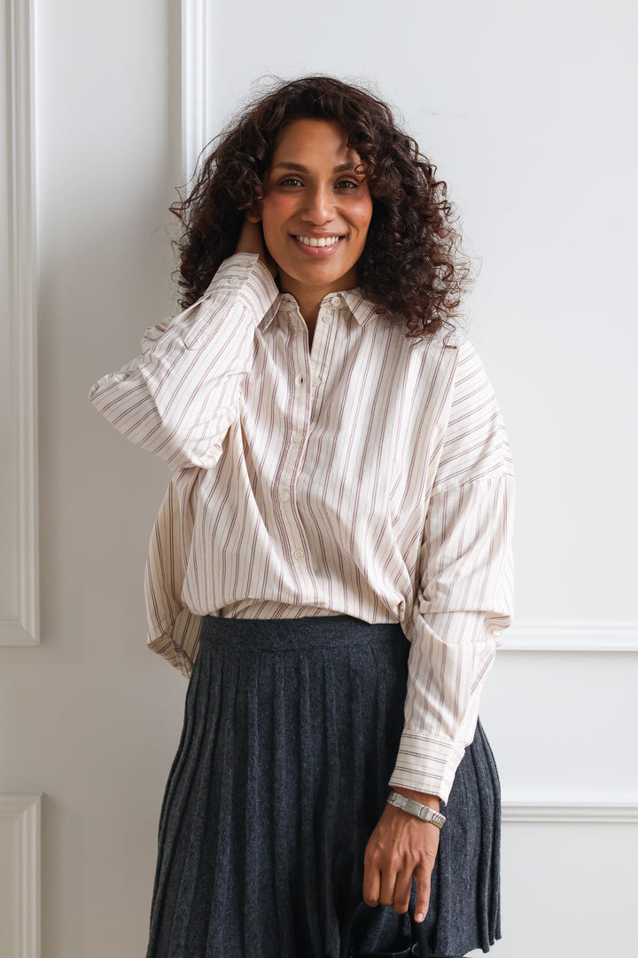 Vero Moda | Paris Oxford Shirt - Zinfandel Stripe