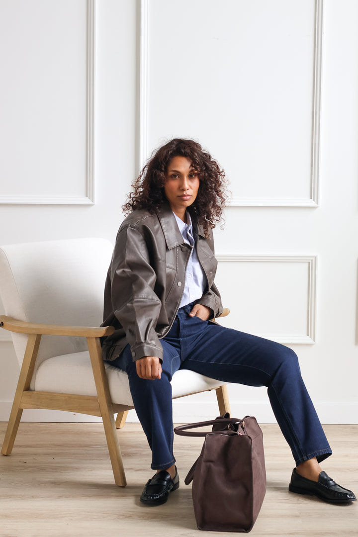 Leather Bomber Jacket