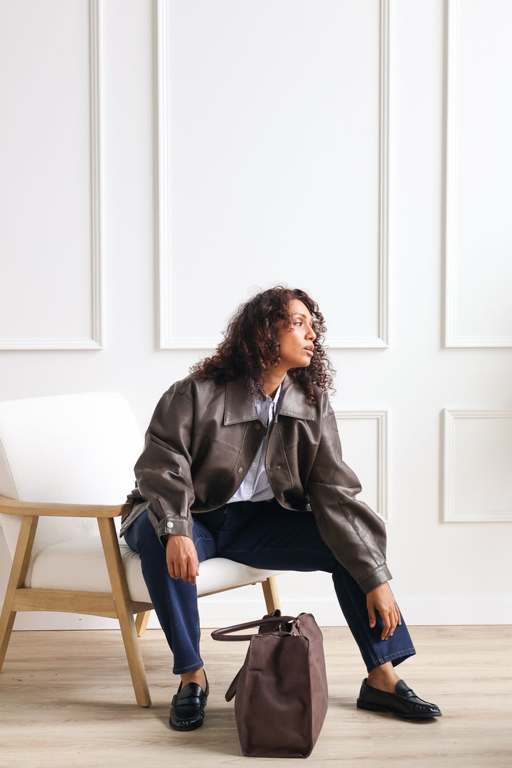 Leather Bomber Jacket