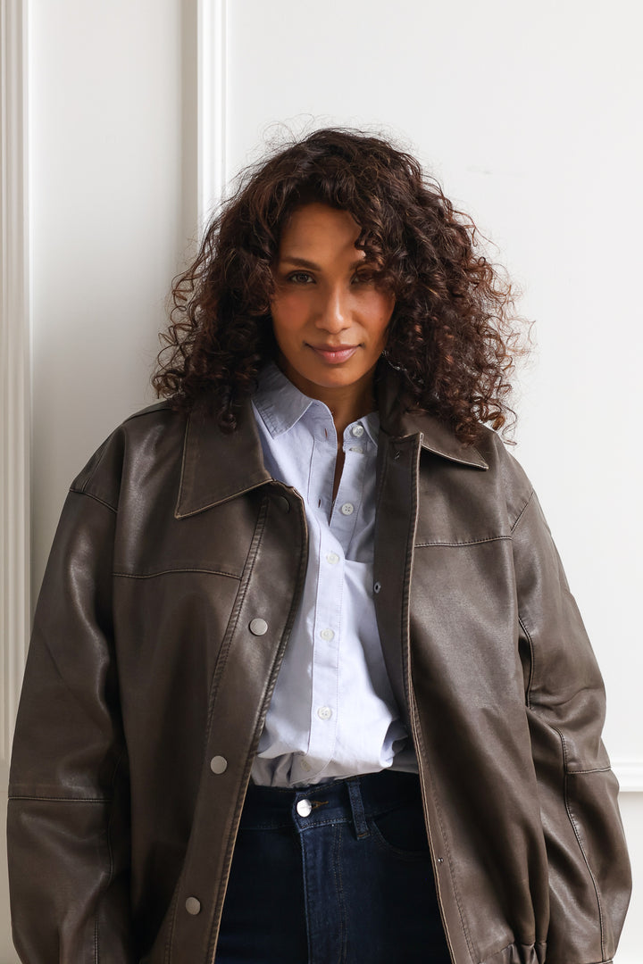 Leather Bomber Jacket