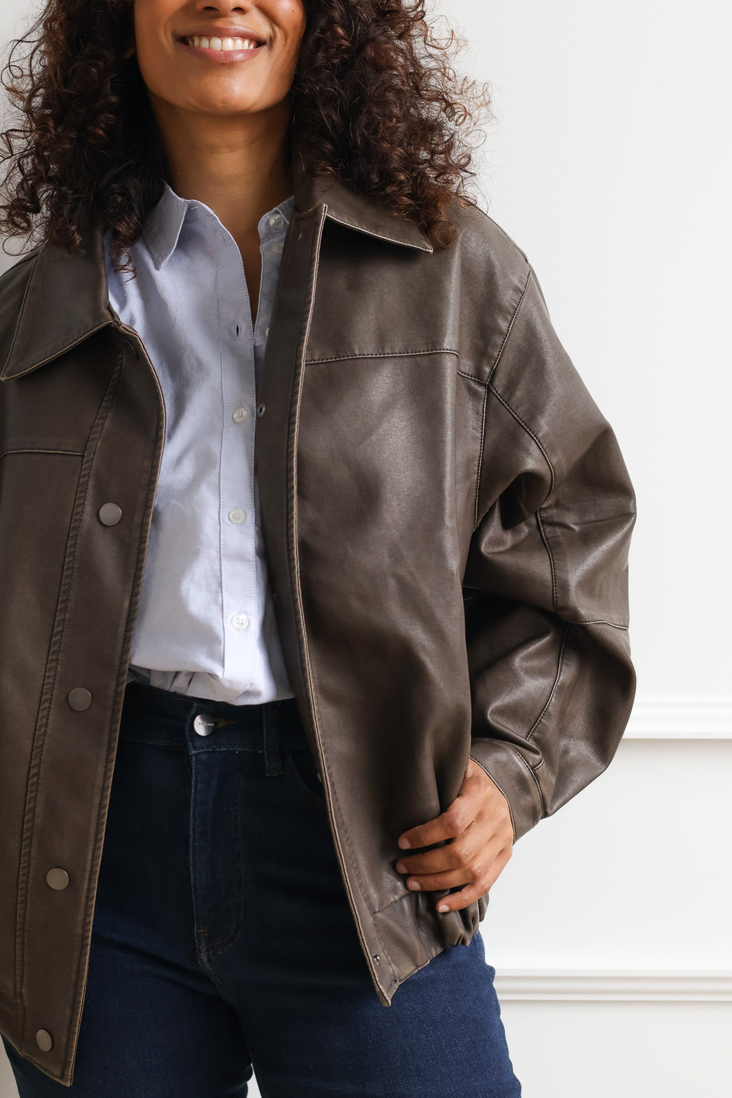 Leather Bomber Jacket