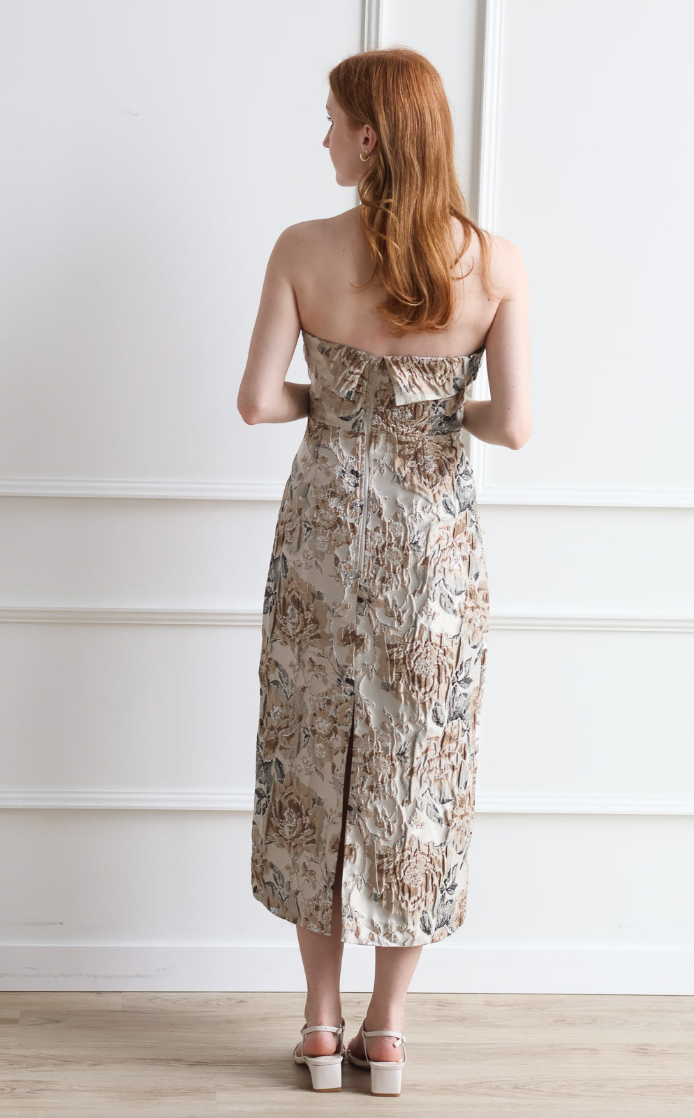 Isadora Jacquard Strapless Midi