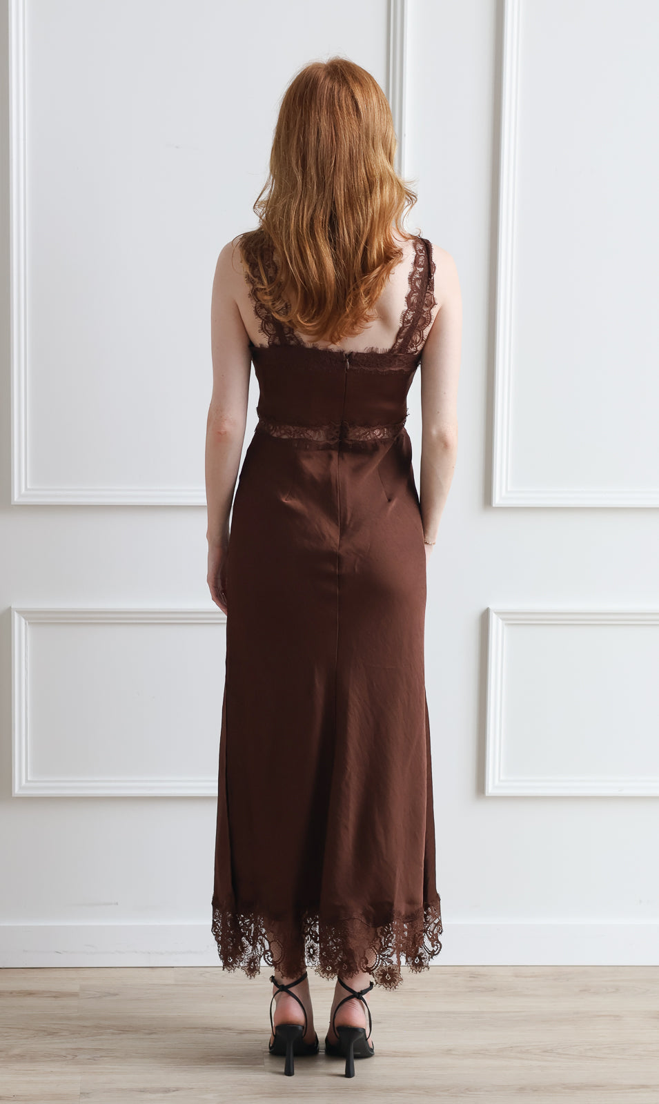 Cinnamon Lace Trim Midi