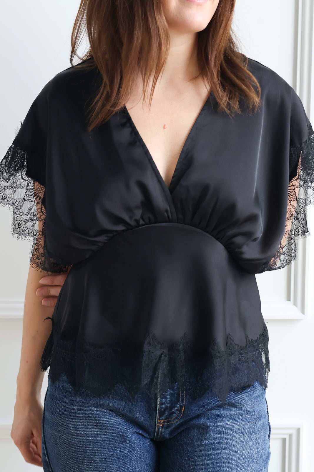 Eclipse Satin Kimono Blouse