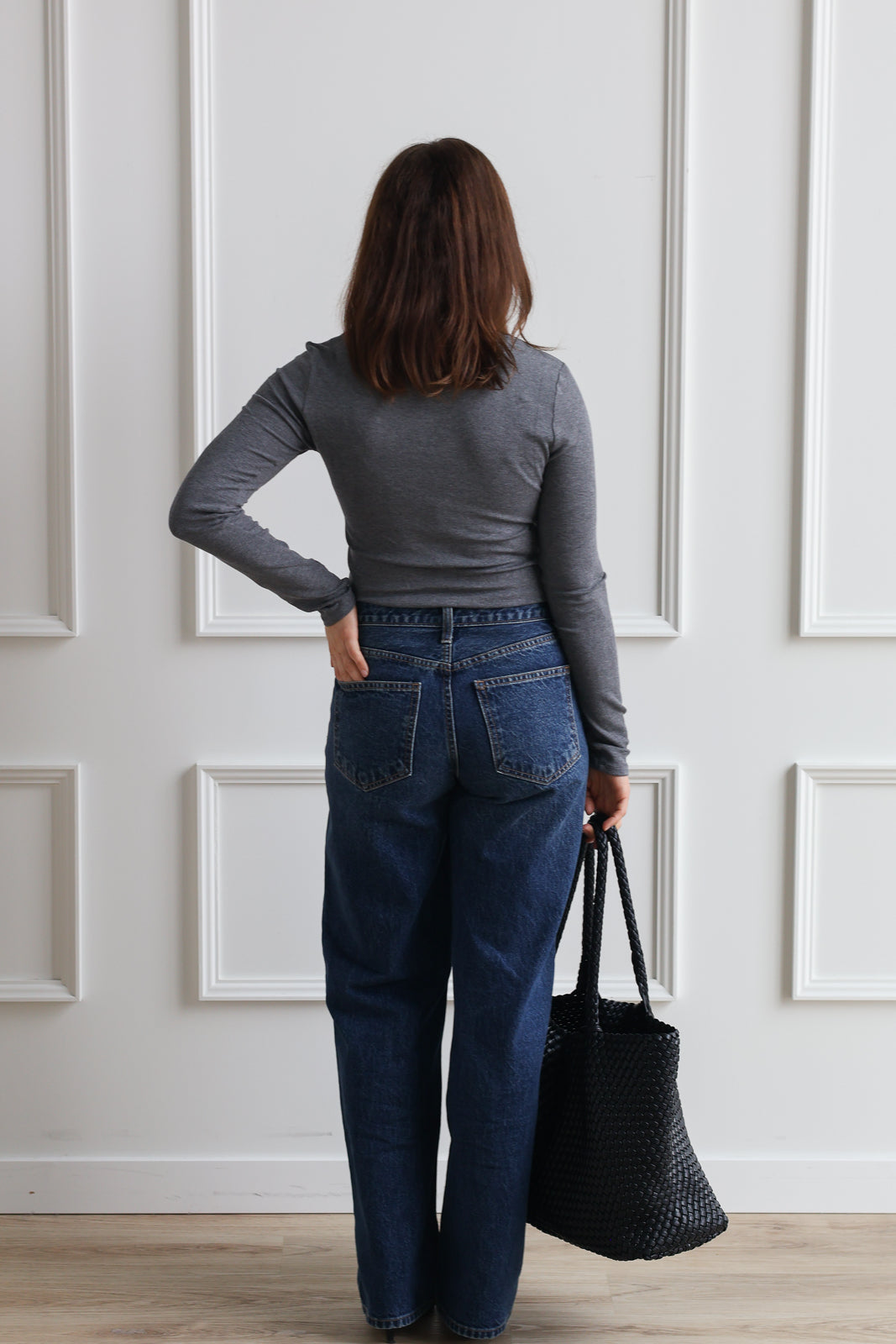 Basic Ribbed Long Sleeve - Grey