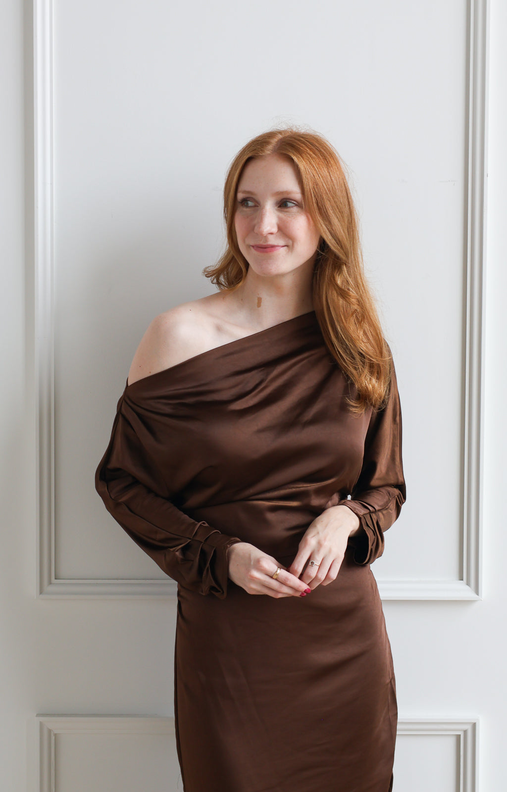 Brown Sugar Satin Cinch Midi