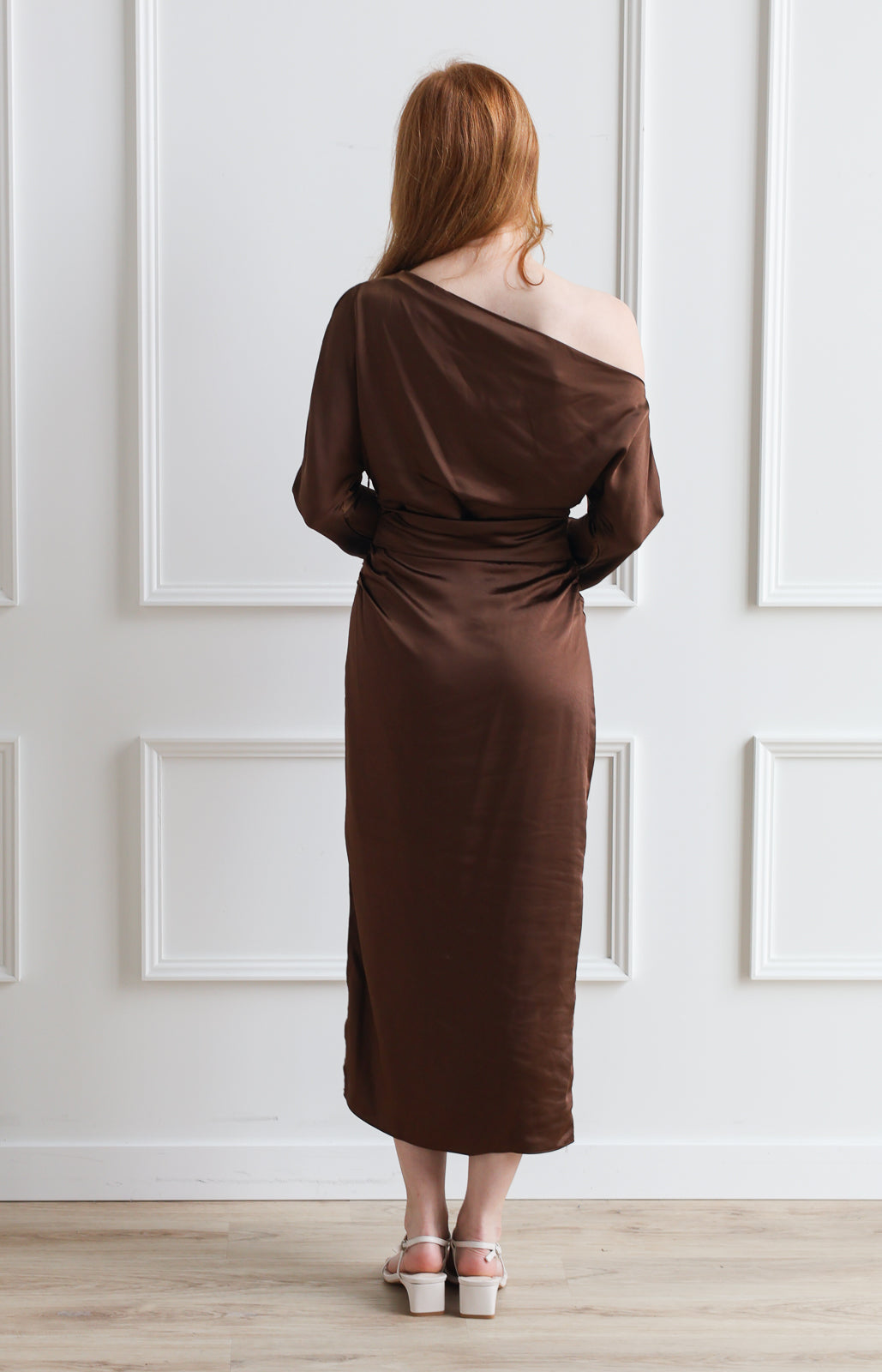 Brown Sugar Satin Cinch Midi