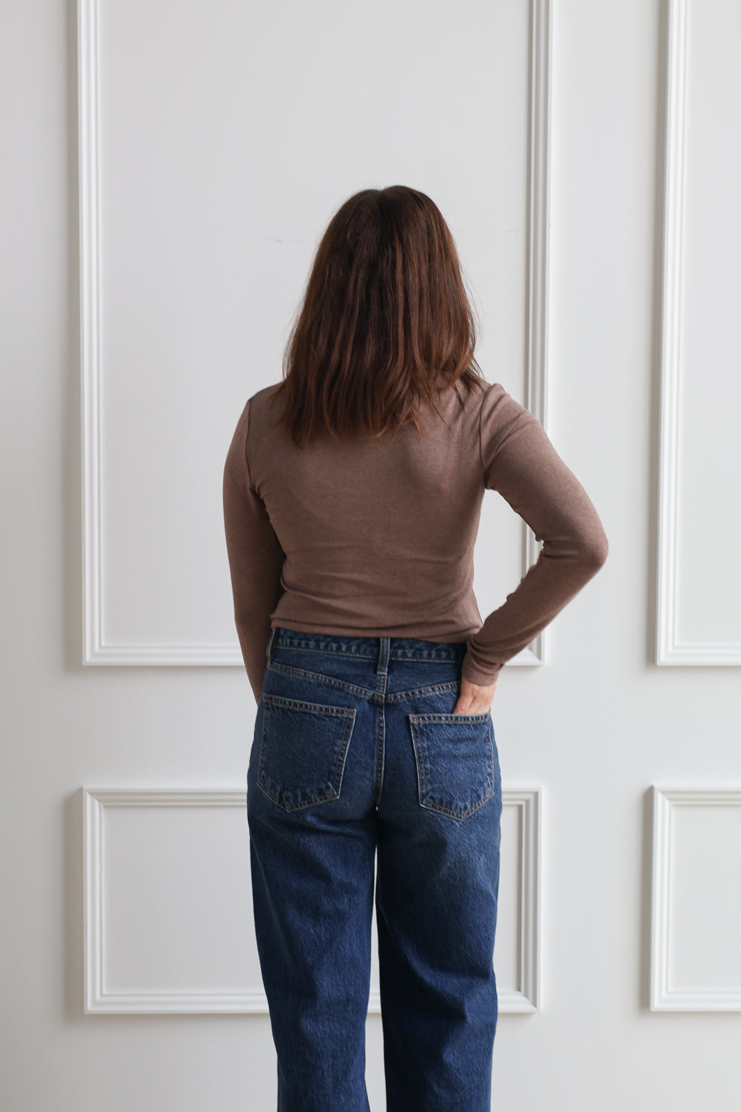 Basic Ribbed Long Sleeve - Nutella