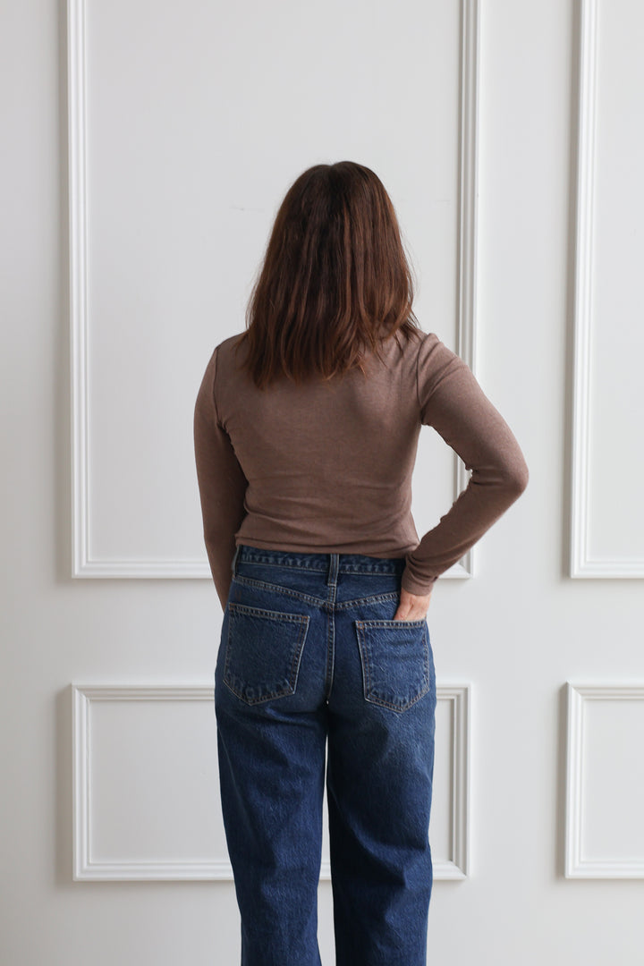 Basic Ribbed Long Sleeve - Nutella