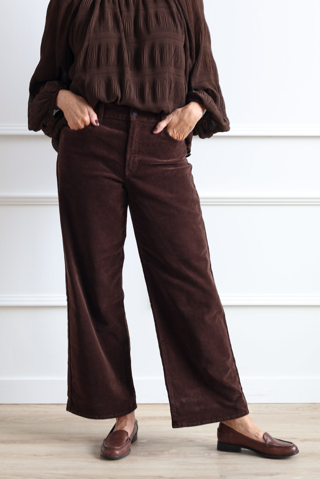 Just Black Denim | Wide Leg Molasses Corduroy