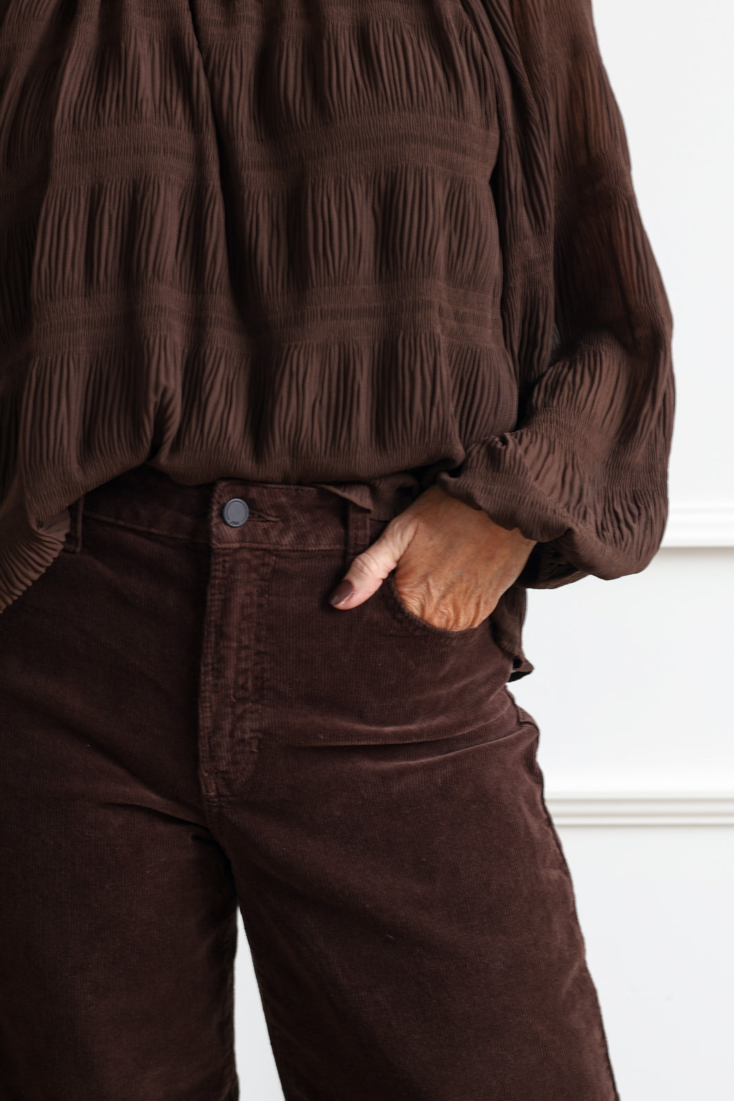 Just Black Denim | Wide Leg Molasses Corduroy