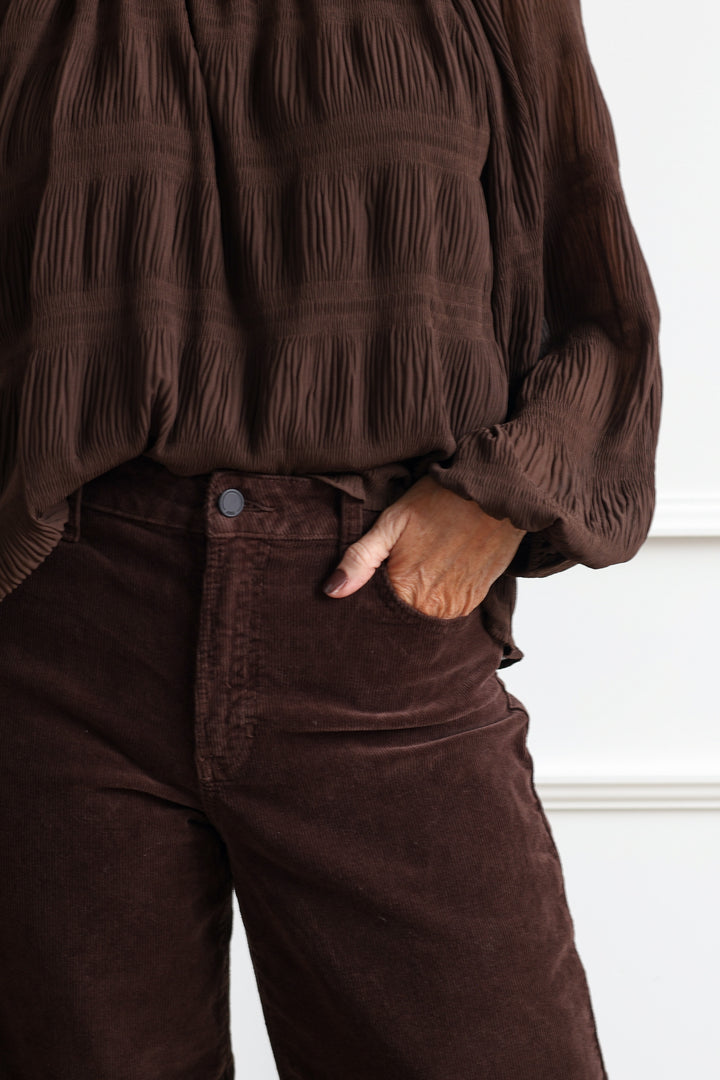 Just Black Denim | Wide Leg Molasses Corduroy