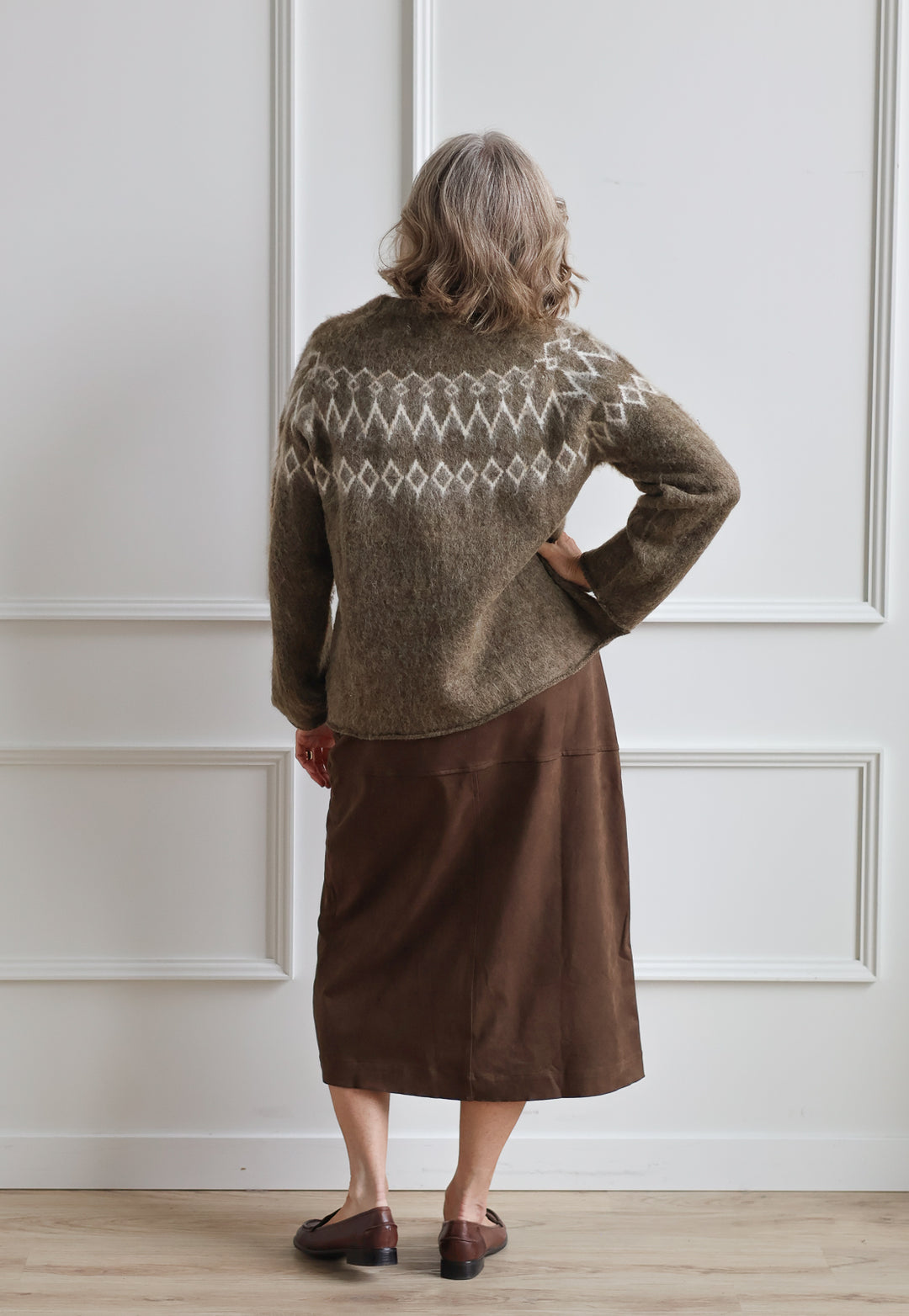 Suede Chicory Pencil Skirt