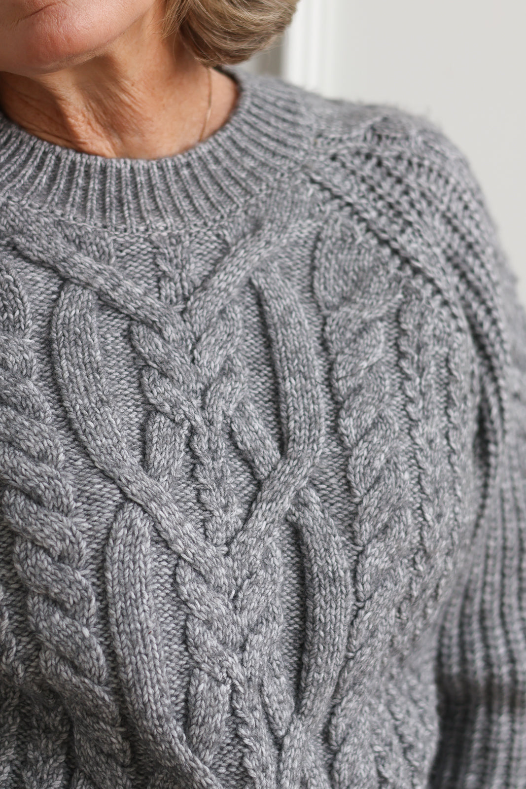 Vero Moda | Jada Cable Knit Pullover - Grey Melange