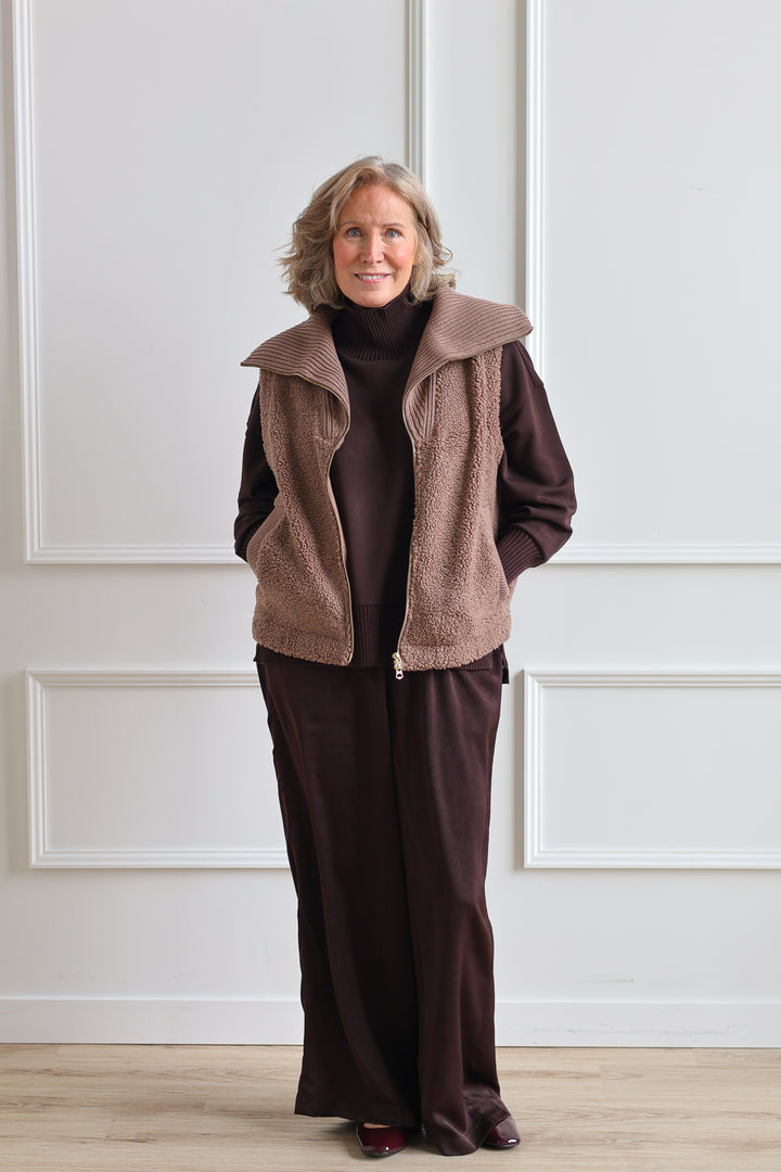 Marron Satin Trousers