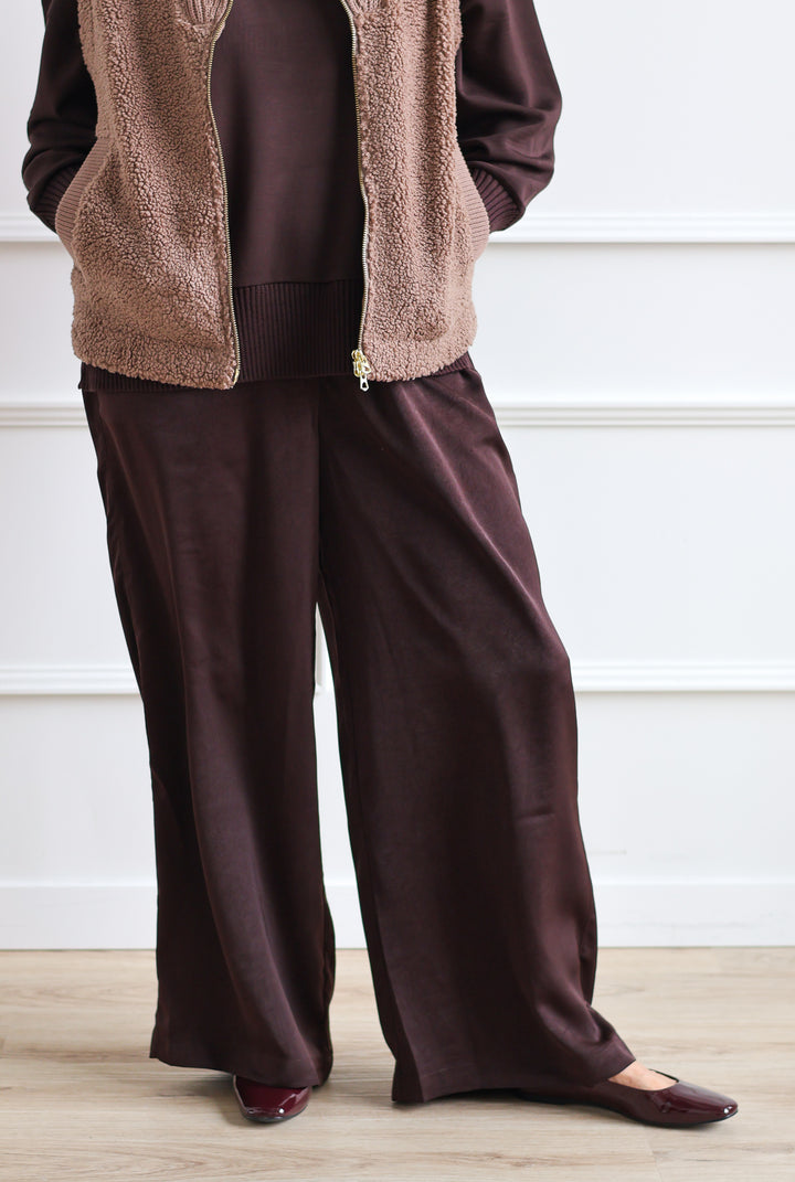 Marron Satin Trousers