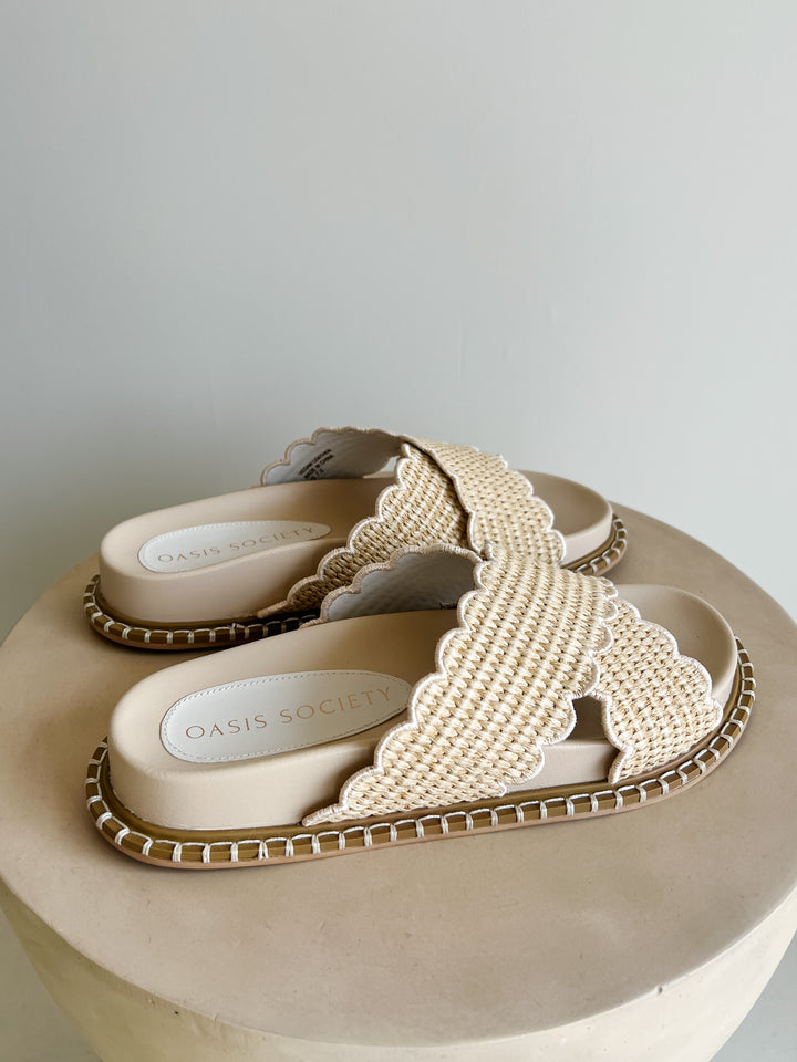 Fabby Raffia Slides