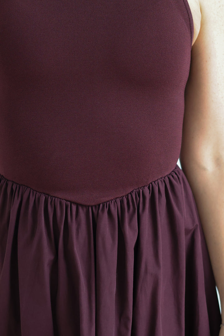 Mulberry Mixed Media Midi