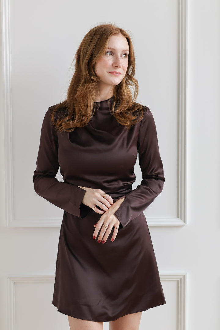 Draped Satin Mini - Oak