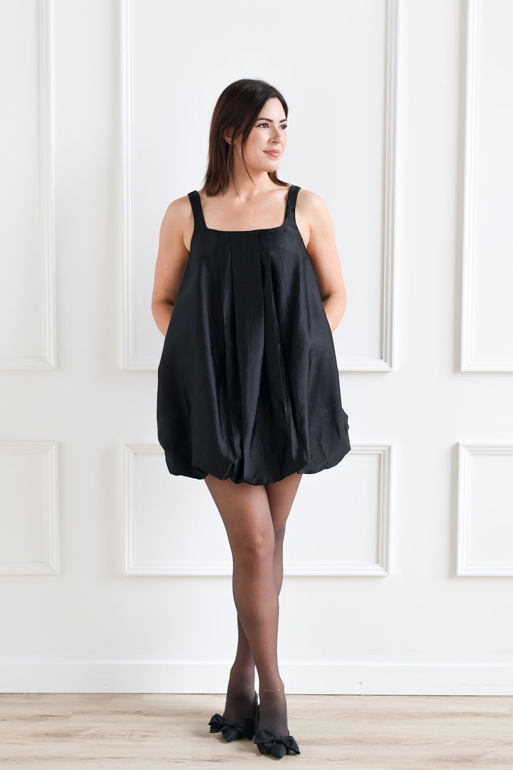 Pleated Bubble Hem Mini