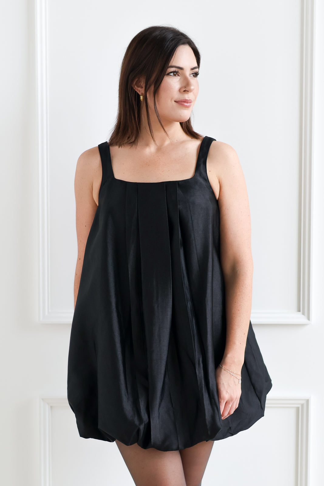 Pleated Bubble Hem Mini