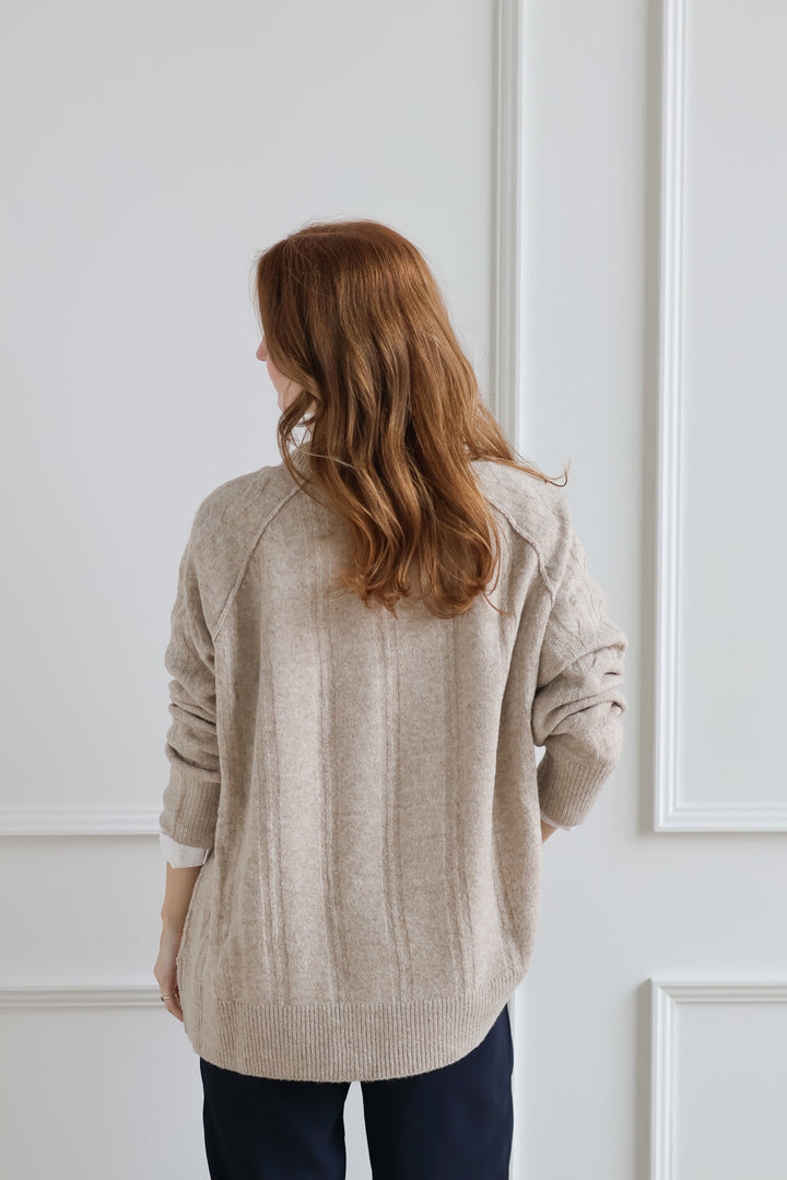 Vanilla Bean Cable Knit Sweater