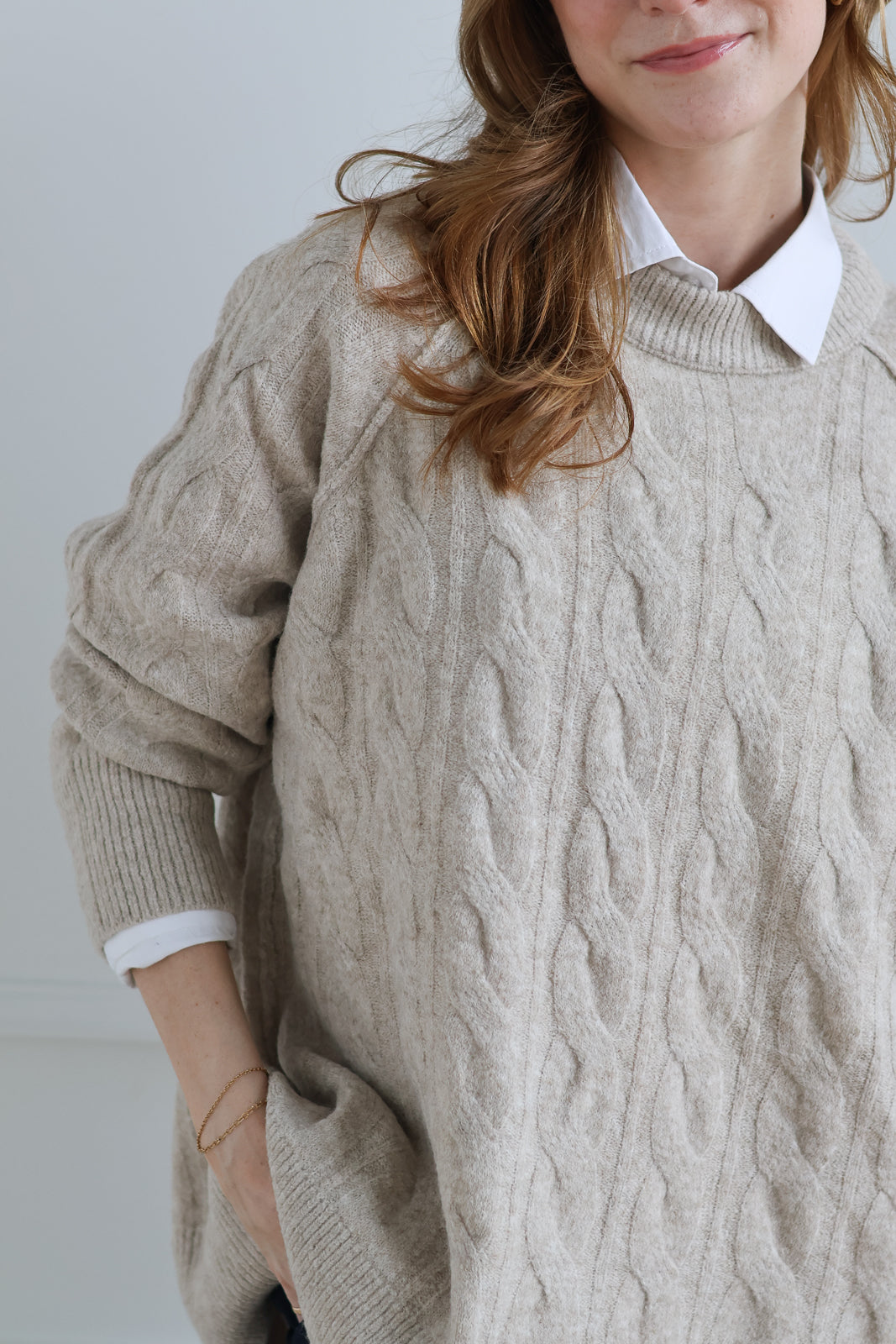 Vanilla Bean Cable Knit Sweater
