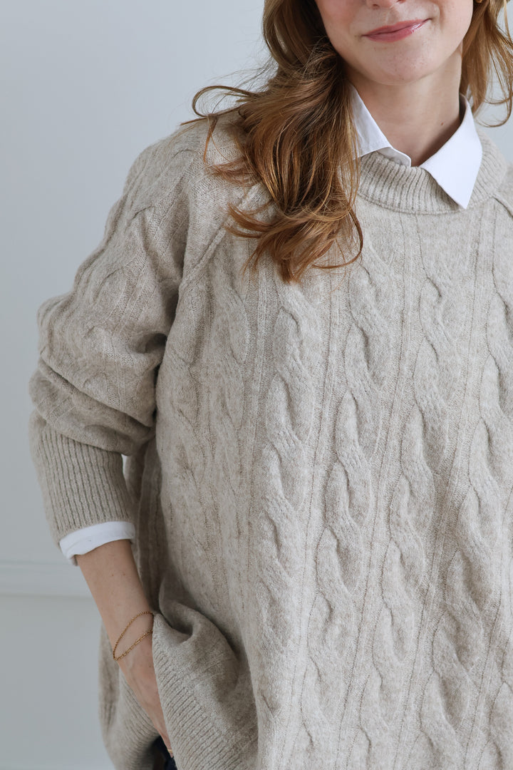 Vanilla Bean Cable Knit Sweater