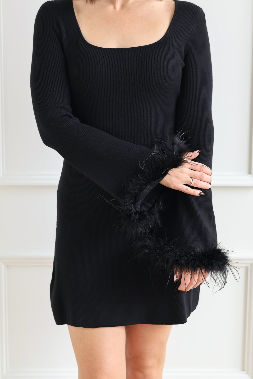 Seraphina Feather Sleeve Mini
