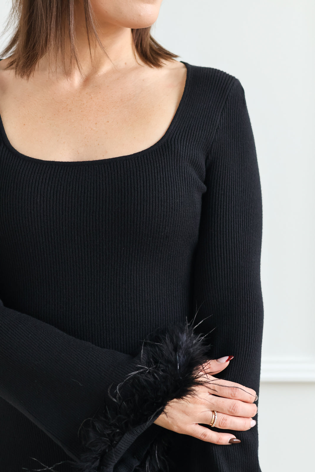 Seraphina Feather Sleeve Mini