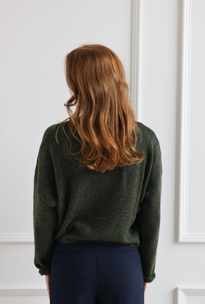 Olive Green Button Up Cardigan