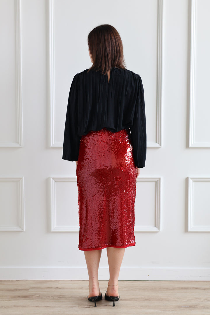 Molly Red Sequin Skirt