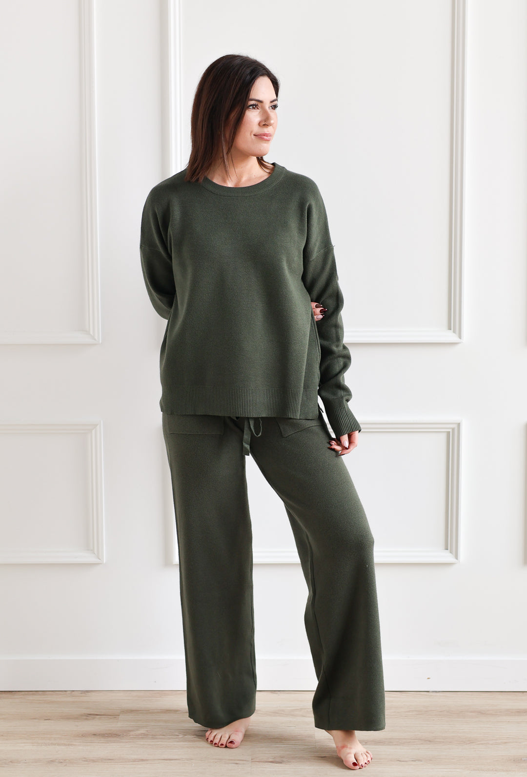 Soft Crew Knit - Hunter Green