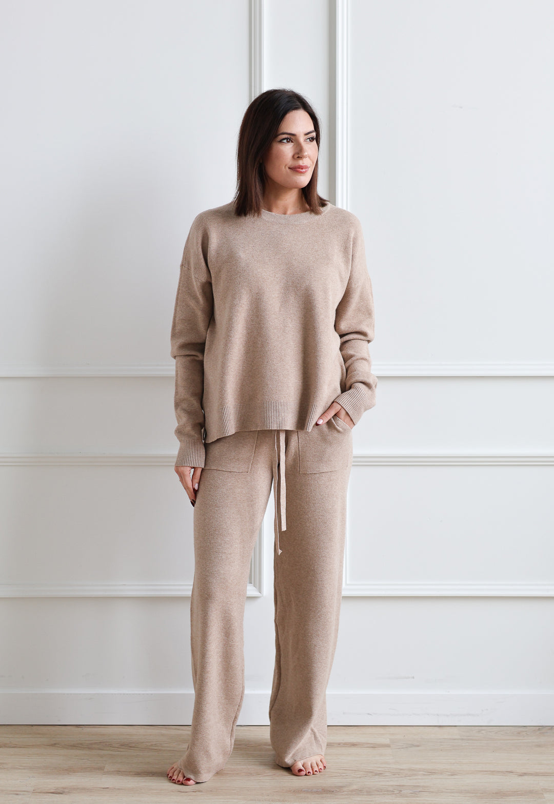 Soft Wide Leg Pant - Warm Taupe