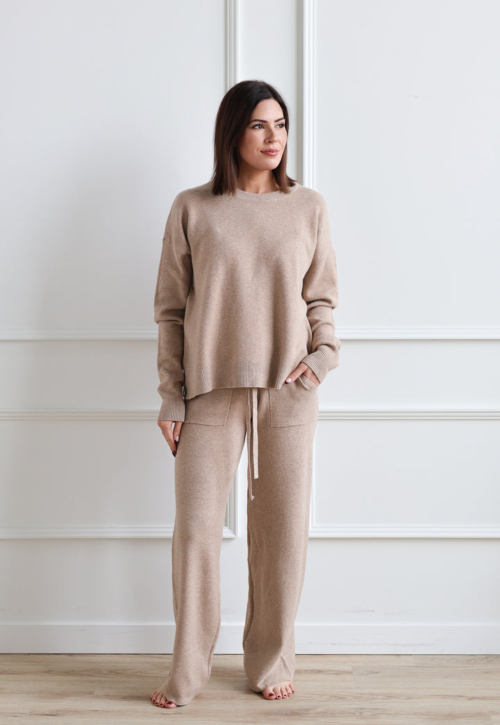 Soft Wide Leg Pant - Warm Taupe