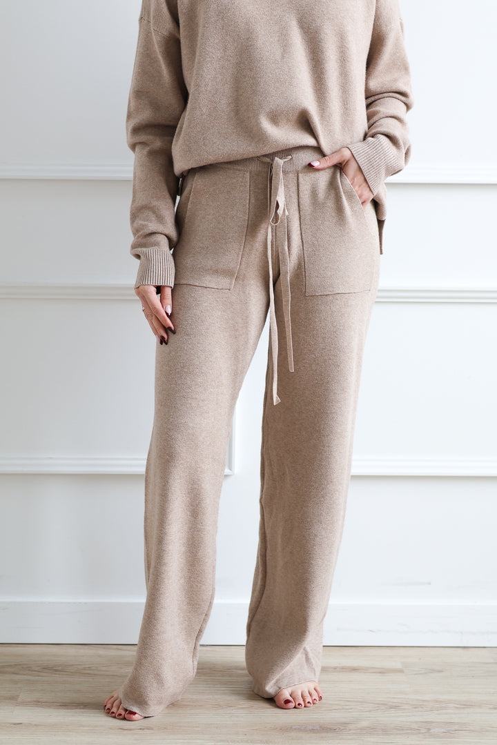 Soft Wide Leg Pant - Warm Taupe