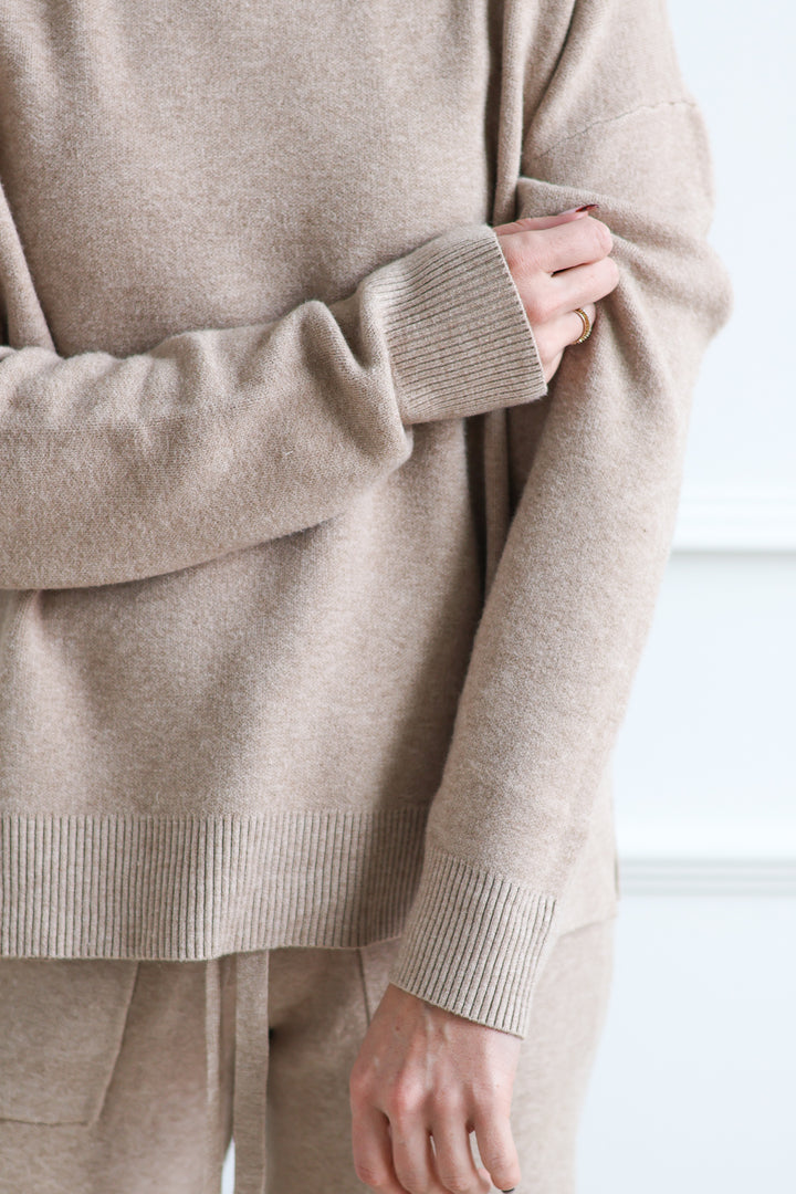 Soft Crew Knit - Warm Taupe