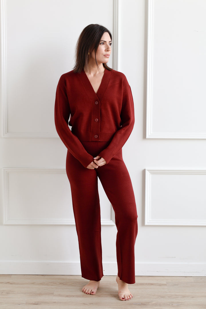 Vero Moda | Knit Loose Pant - Syrah