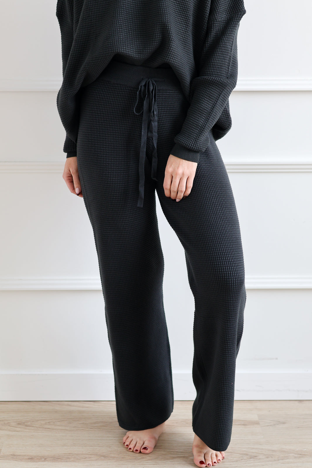 Waffle Knit Lounge Pant - Ink