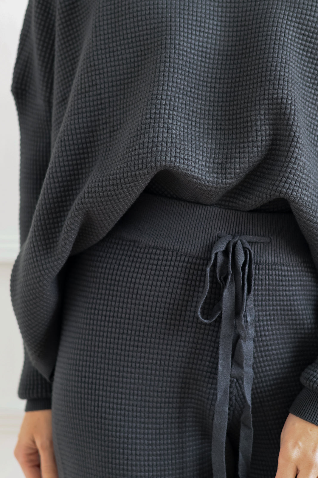 Waffle Knit Lounge Pant - Ink