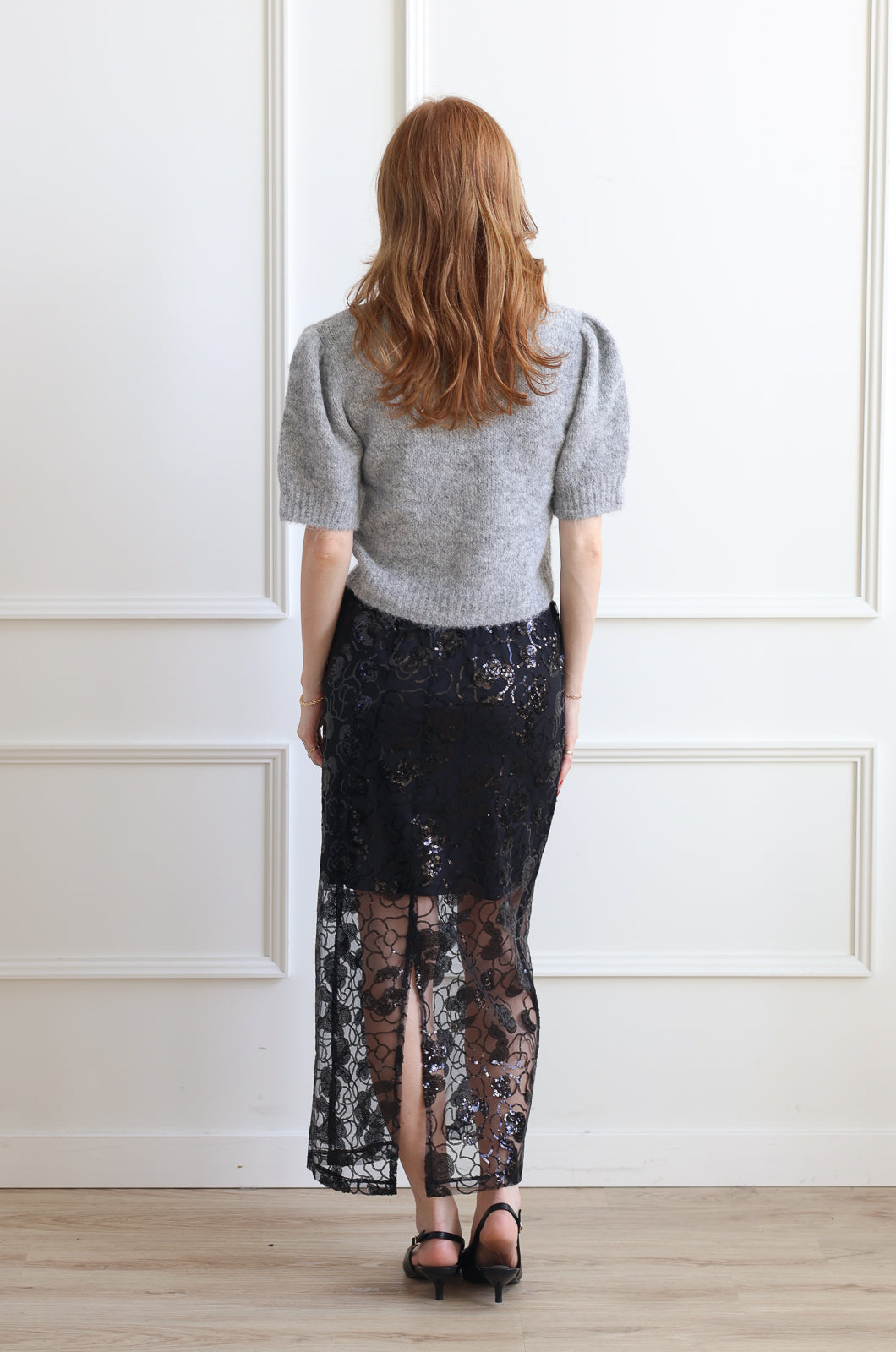 Ichi | Ojella Sequin Midi Skirt
