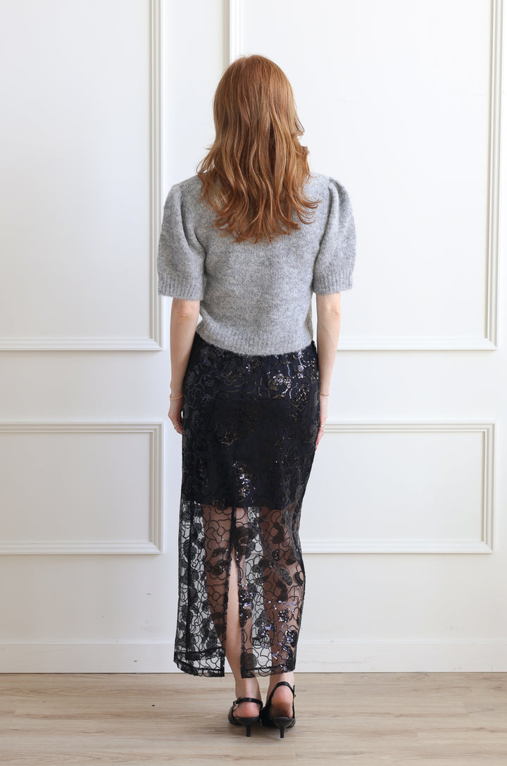 Ichi | Ojella Sequin Midi Skirt